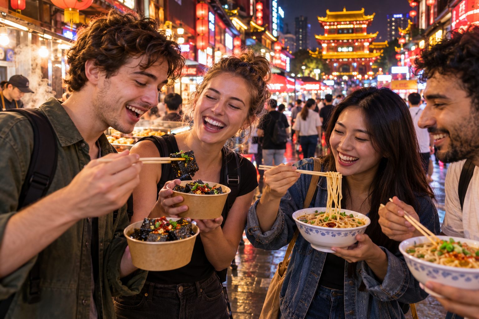 Stay up late for spicy food, pop culture and river light